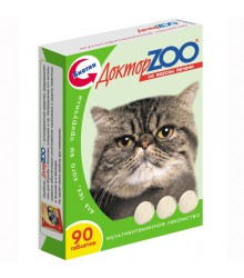 Доктор ZOO витамины для кошек, печень 90 таб