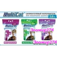 НАПОЛНИТЕЛЬ MULTICAT 3.8л С ЗАПАХОМ ЛАВАНДЫ (СИЛИКАГЕЛЬ)