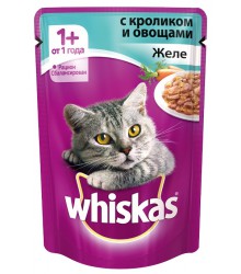 WHISKAS® «Желе с кроликом и овощами» 85 г