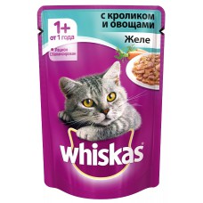 WHISKAS® «Желе с кроликом и овощами» 85 г