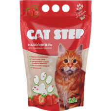 Cat Step наполнитель силикагелевый с ароматом клубники 3,8л