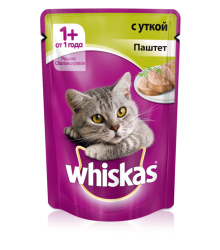 WHISKAS® «Мясной паштет с уткой» 85 г