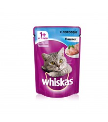 WHISKAS® «Мясной паштет с лососем» 85 г