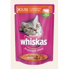 WHISKAS® «Желе с говядиной и ягненком» 85 г