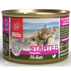 BLITZ Holistic Starter индейка, корм для котят, беременных и кормящих кошек, 200 гр